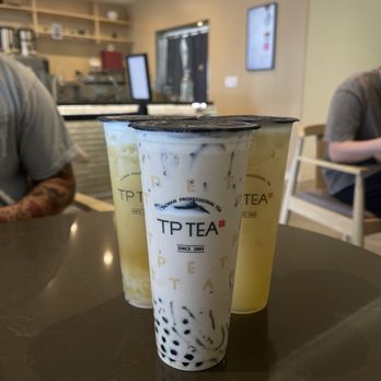 TP TEA - Osmanthus Four Season w/ QQ Noodle, 3Q TP Milk Tea, Lemon Premium Green Tea - Bubble Tea Near Me - Las Vegas, Nevada