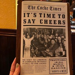 The Locke Bar - Menu cover
