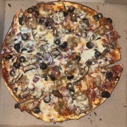 Dontae's Highland Pizza Parlor - "BYO" Pizza.. Sausage, Mushroom, Black Olives, Onions.