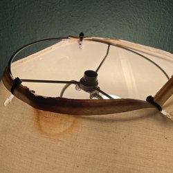 Motel 6 - Completely mangled lamp that was "fixed".