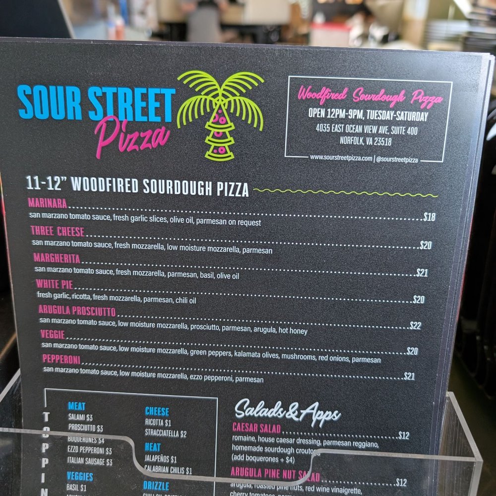 Sour Street Pizza - Menu - Pizza Near Me - Norfolk, Virginia Sour Street Pizza - Menu - Pizza Near Me - Norfolk, Virginia