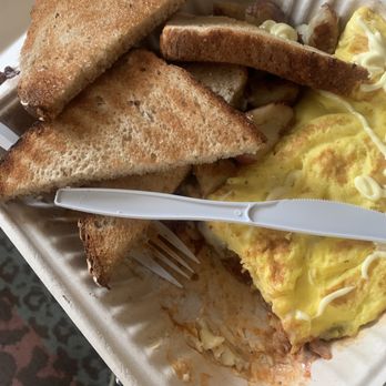 Donut Villa Diner - Multigrain toast instead of a bagel and the omelette has the wrong fillings. - Donuts Near Me - Malden, Massachusetts Donut Villa Diner - Multigrain toast instead of a bagel and the omelette has the wrong fillings. - Donuts Near Me - Malden, Massachusetts