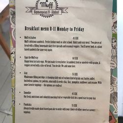 muff - Breakfast:  Monday to Friday, kl. 08-11.00