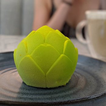Jonquils Cafe & Bakery - Lime Basil Cake and Earl Grey Lavender Latte - Cafes Near Me - Boston, Massachusetts