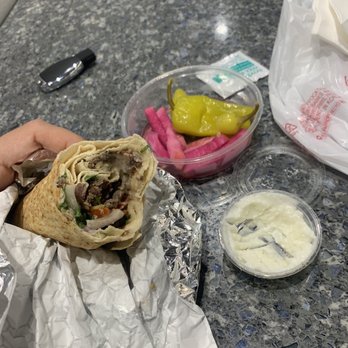 Al Basch Chicken - Beef shawarma sandwich - Mediterranean Near Me - Los Angeles, California Al Basch Chicken - Beef shawarma sandwich - Mediterranean Near Me - Los Angeles, California