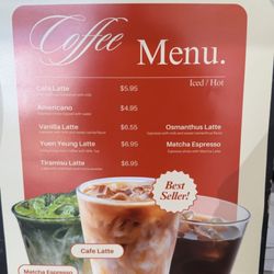 One Scoop - Coffee Menu