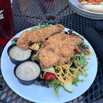 Flamingo A Go Go - Southern Fried Chicken Salad - New American Near Me - New Orleans, Louisiana Flamingo A Go Go - Southern Fried Chicken Salad - New American Near Me - New Orleans, Louisiana