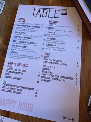 Menu photo 3 Table 79 Foodbar Steamboat Springs, CO Menu photo 3 Table 79 Foodbar Steamboat Springs, CO