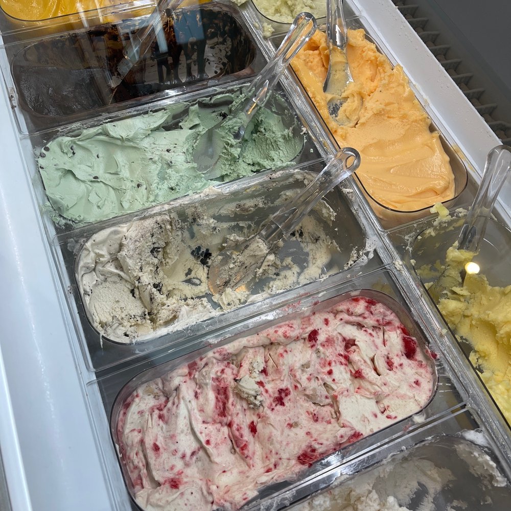 a variety of ice creams