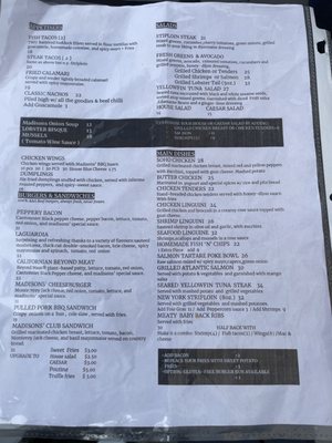 Menu photo 1 Madisons Restaurant and Bar Halton Hills, ON Menu photo 1 Madisons Restaurant and Bar Halton Hills, ON
