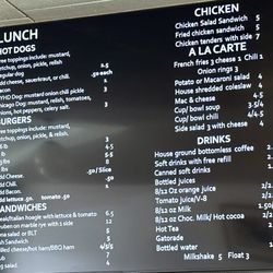 The New York Hot Dog Shop - April 2024 menu of lunch foods