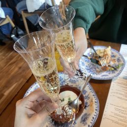 Complimentary champagne