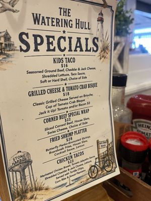 Menu photo 1 The Watering Hull Stone Harbor, NJ Menu photo 1 The Watering Hull Stone Harbor, NJ
