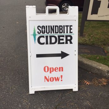 Soundbite Cider - Sign near Crucible Brewery - Cideries Near Me - Everett, Washington