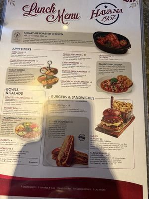 Menu photo 3 Havana 1957 Miami Beach, FL