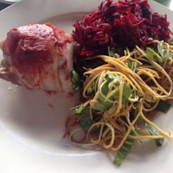 5 Loaves & 2 Fish Catering - Chicken wrapped in bacon w a side of noodle salad and beetroot salad