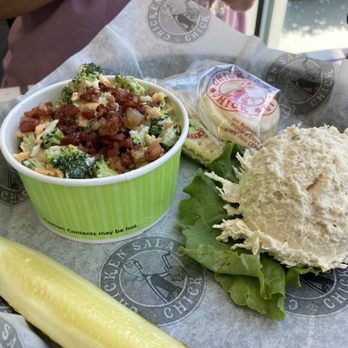 Chicken Salad Chick - The Chick Classic with Broccoli Salad - Southern Near Me - Orlando, Florida Chicken Salad Chick - The Chick Classic with Broccoli Salad - Southern Near Me - Orlando, Florida
