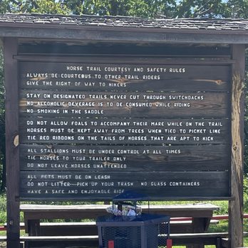 Choctaw Creek Park - Rules at parking area - Horseback Riding Near Me - Choctaw, Oklahoma