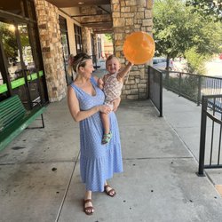 Sharkey's Cuts for Kids - After with a balloon and sucker!