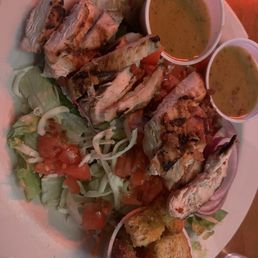 Grilled Chicken Salad- such tender and well seasoned chicken! And the dressing is delicious! Grilled Chicken Salad- such tender and well seasoned chicken! And the dressing is delicious!