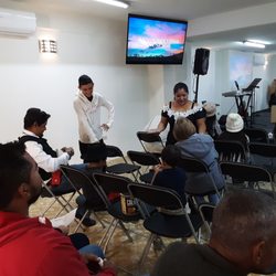 Destino Cristiano - Some of our praise & worship team before service on Sunday at 10 am.