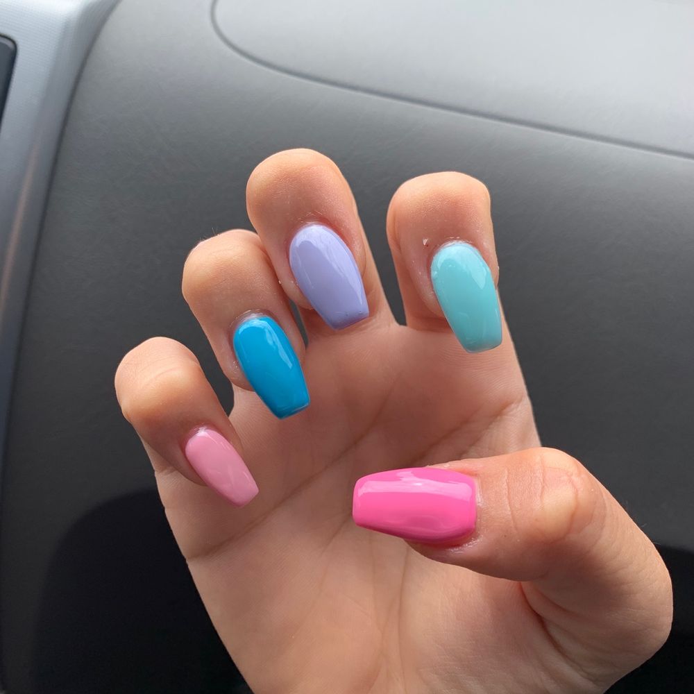 Smiley Nails - love this set!! acrylic with gel polish $62 - Nail Salons Near Me - Honolulu, Hawaii Smiley Nails - love this set!! acrylic with gel polish $62 - Nail Salons Near Me - Honolulu, Hawaii