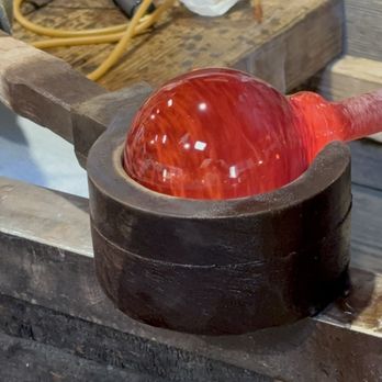 Harmony Glassworks - Molten glass in wooden form - Art Schools Near Me - Harmony, California Harmony Glassworks - Molten glass in wooden form - Art Schools Near Me - Harmony, California