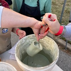 KC Clay Guild - Glazing during Raku Event