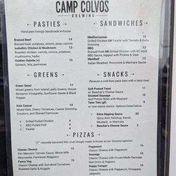 Camp Colvos Brewing - Menu - Breweries Near Me - Vashon, Washington Camp Colvos Brewing - Menu - Breweries Near Me - Vashon, Washington