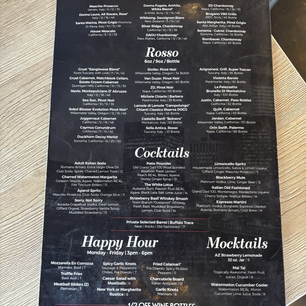 Crust Simply Italian - Menu - Pizza Near Me - Chandler, Arizona