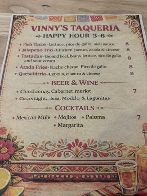 Menu photo 1 Vinny's Taqueria Clayton, CA