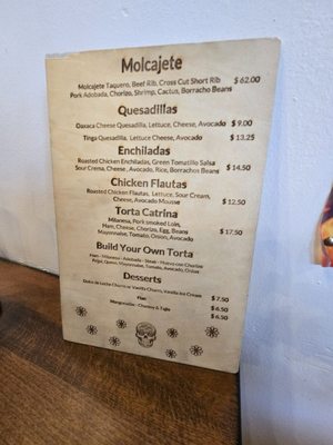 Menu photo 2 Taqueria Catrinas Carrollton, TX