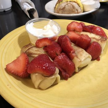 Afternoon Delight - Blintzes with strawberries - American Near Me - Ann Arbor, Michigan Afternoon Delight - Blintzes with strawberries - American Near Me - Ann Arbor, Michigan
