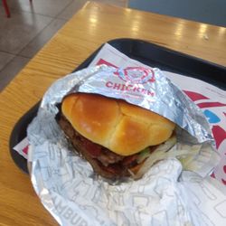 Wendy's - My Baconator with lettuce and onions, no cheese, no ketchup and especially no mayo.