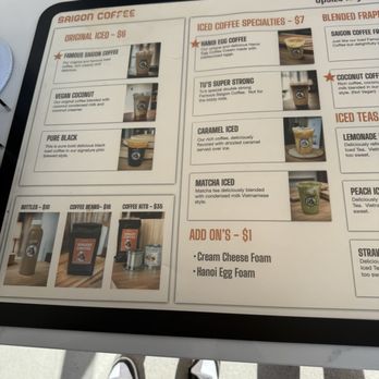 Saigon Coffee - Menu 1 - Vietnamese Near Me - San Diego, California Saigon Coffee - Menu 1 - Vietnamese Near Me - San Diego, California