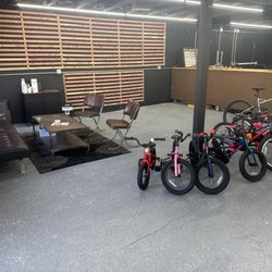 Drew’s Bike Shop - Check out our lounge area and kids bikes