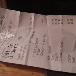 Dunkin' - My Dunkin' receipt.