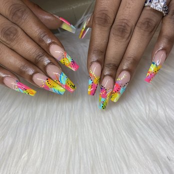 Star Nail - Gel X Apres 90s theme nails - Nail Salons Near Me - Bowie, Maryland Star Nail - Gel X Apres 90s theme nails - Nail Salons Near Me - Bowie, Maryland