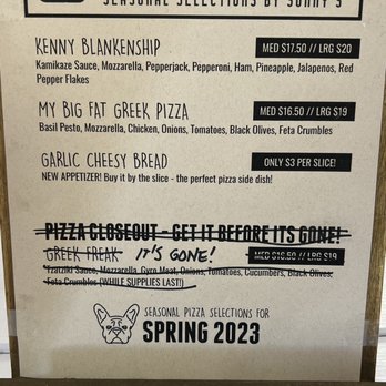 Sunny’s Pizzeria - Seasonal Menu - Pizza Near Me - Sioux Falls, South Dakota Sunny’s Pizzeria - Seasonal Menu - Pizza Near Me - Sioux Falls, South Dakota