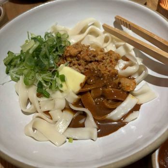 Konban - Mazeman- noodle with spicy pork and almond butter - Izakaya Near Me - New York, New York Konban - Mazeman- noodle with spicy pork and almond butter - Izakaya Near Me - New York, New York
