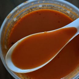 Tomato soup after stirring