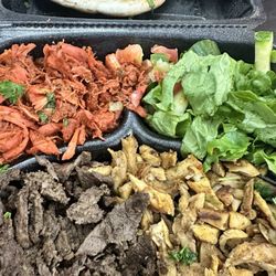 Pita BBQ - Beef and chicken shawarma combination plate and they forgot the falafel.