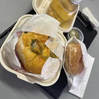 Sy Donuts - Deli Sandwich on a cheese jalapeño bagel!! - Donuts Near Me - Brea, California Sy Donuts - Deli Sandwich on a cheese jalapeño bagel!! - Donuts Near Me - Brea, California