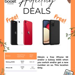 Boost Mobile - Take advantage of our Holiday deals and obtain a free phone!