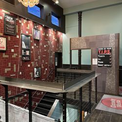 Comedy Works - View from inside the front door. Those stairs lead to the showroom.
