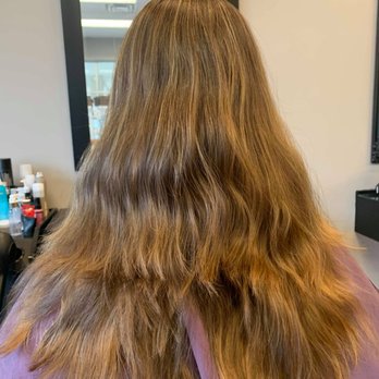 Secret Beauty Spa - Before: horrible brassy tones from another hair salon - Hair Stylists Near Me - Cumberland, Rhode Island