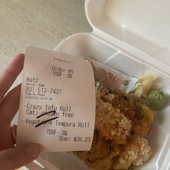 Lemongrass Sushi and Thai - Crazy Tofu Roll - Thai Near Me - Murfreesboro, Tennessee
