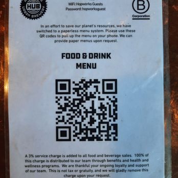 Hopworks Brewery - Added a 3% service charge for their employees' health and wellness benefits. I'd prefer they increase food prices instead. - Breweries Near Me - Portland, Oregon Hopworks Brewery - Added a 3% service charge for their employees' health and wellness benefits. I'd prefer they increase food prices instead. - Breweries Near Me - Portland, Oregon