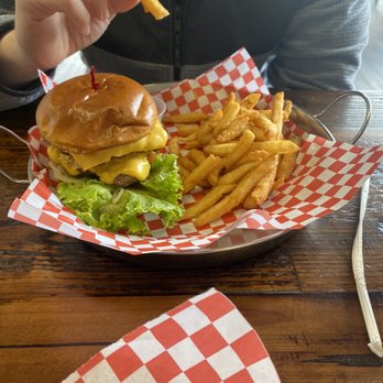 Bros Burger - Double cheese burger with fries - Burgers Near Me - Puyallup, Washington