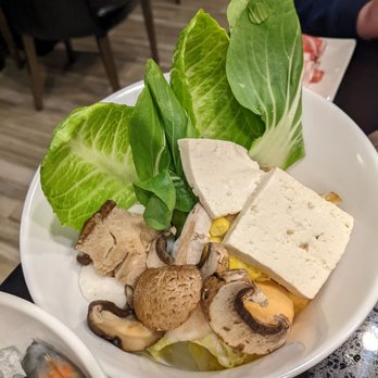 Yakishabu Sushi House  - Veggies, tofu, and seafood balls that come with every order - Barbeque Near Me - Anchorage, Alaska